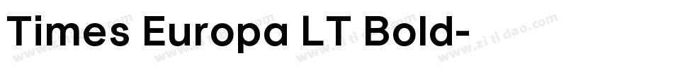 Times Europa LT Bold字体转换